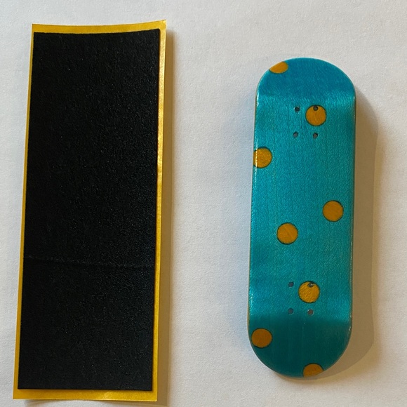 Other - Teal and Orange Polka Dot Fingerboard with Grip Tape
